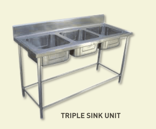 Triple Sink Unit